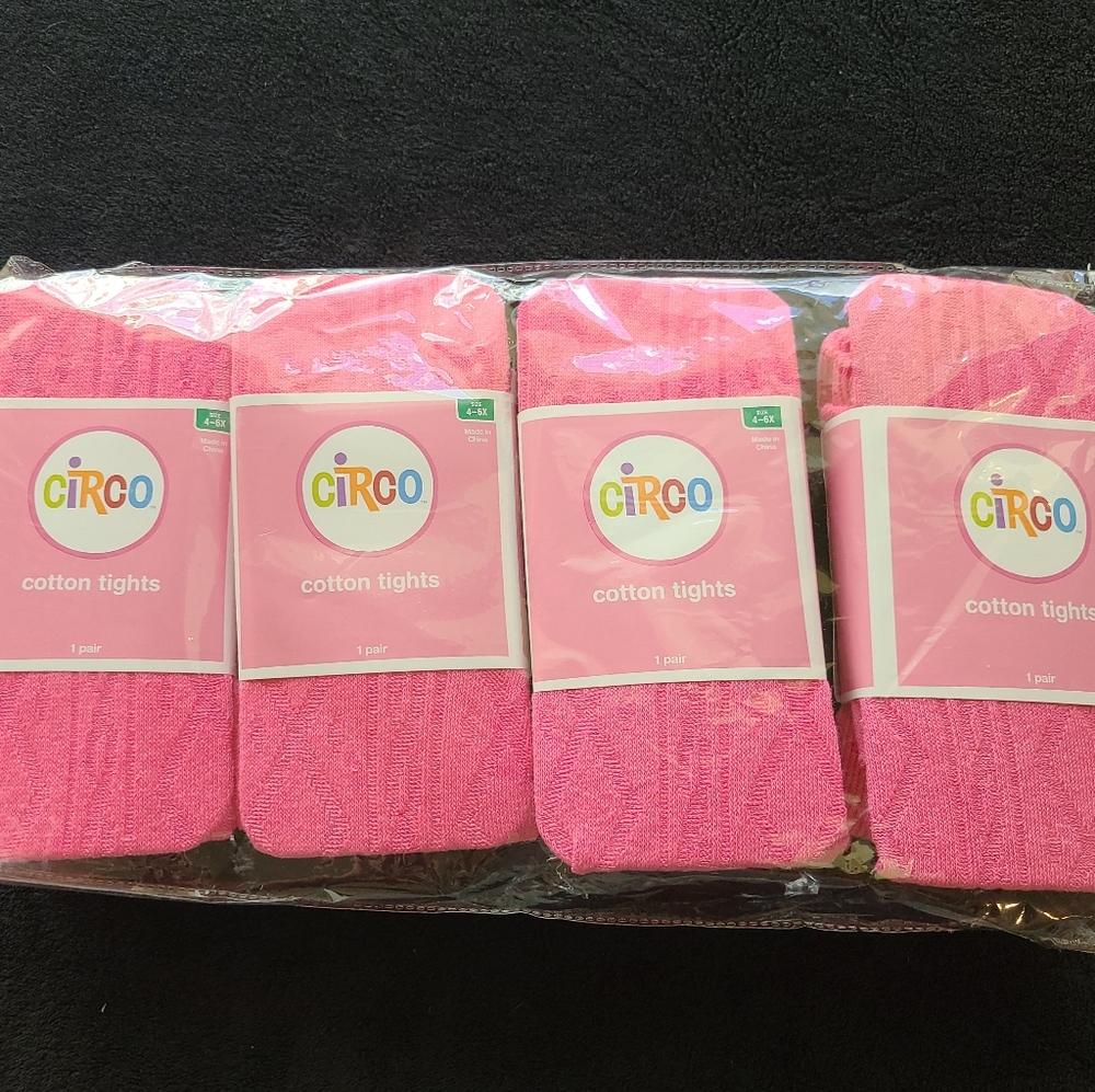 Circo Cotton Chunky Cable Tights Pink 4 Pack!